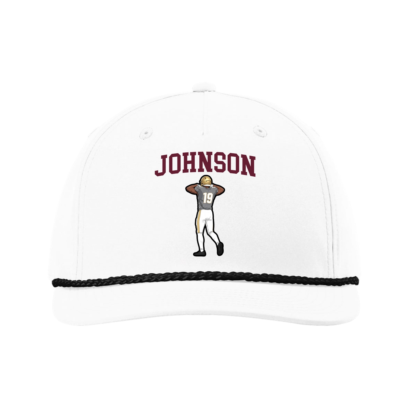 Five-Panel Classic Rope Cap — Shirsey in White