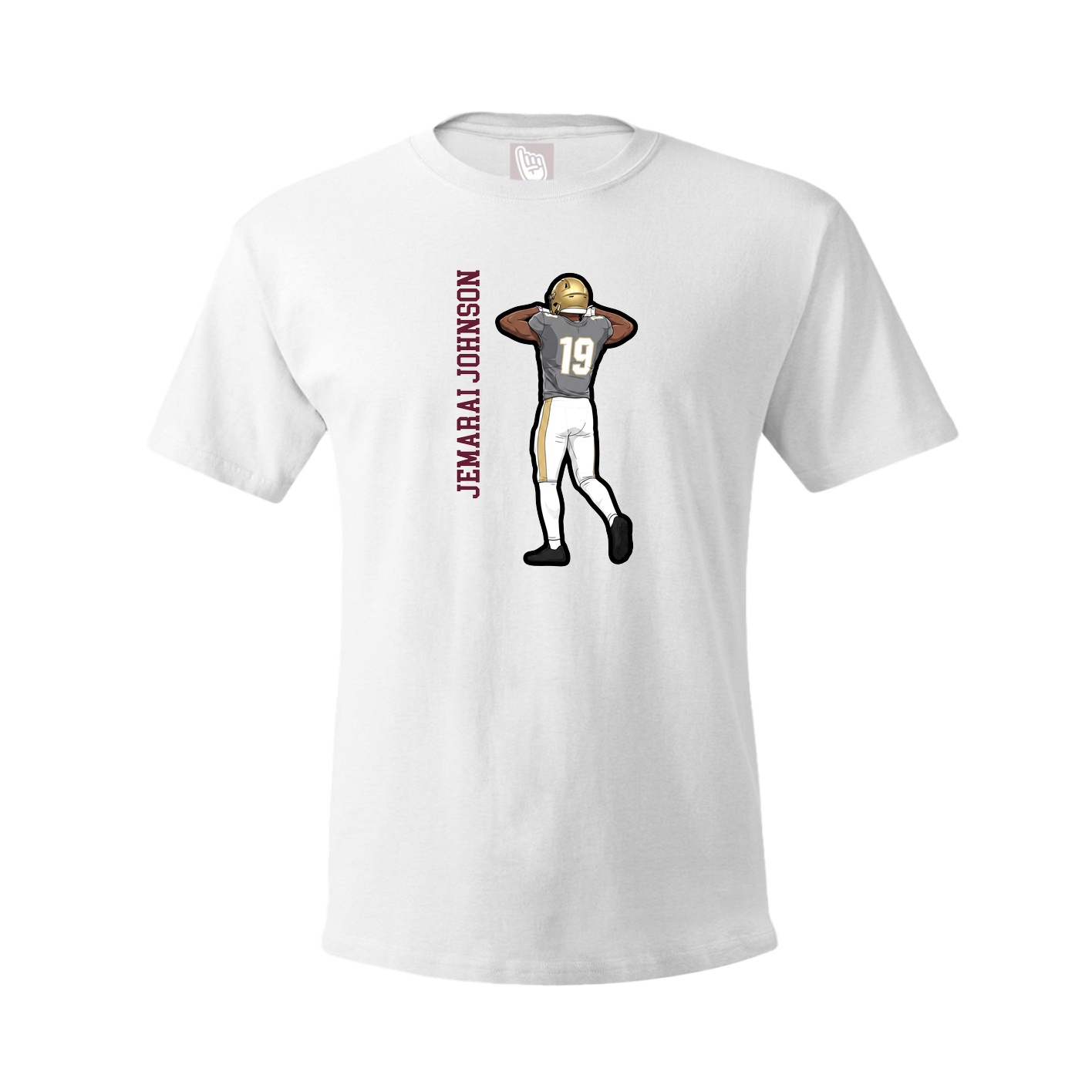 Tee — Name Vertical in White