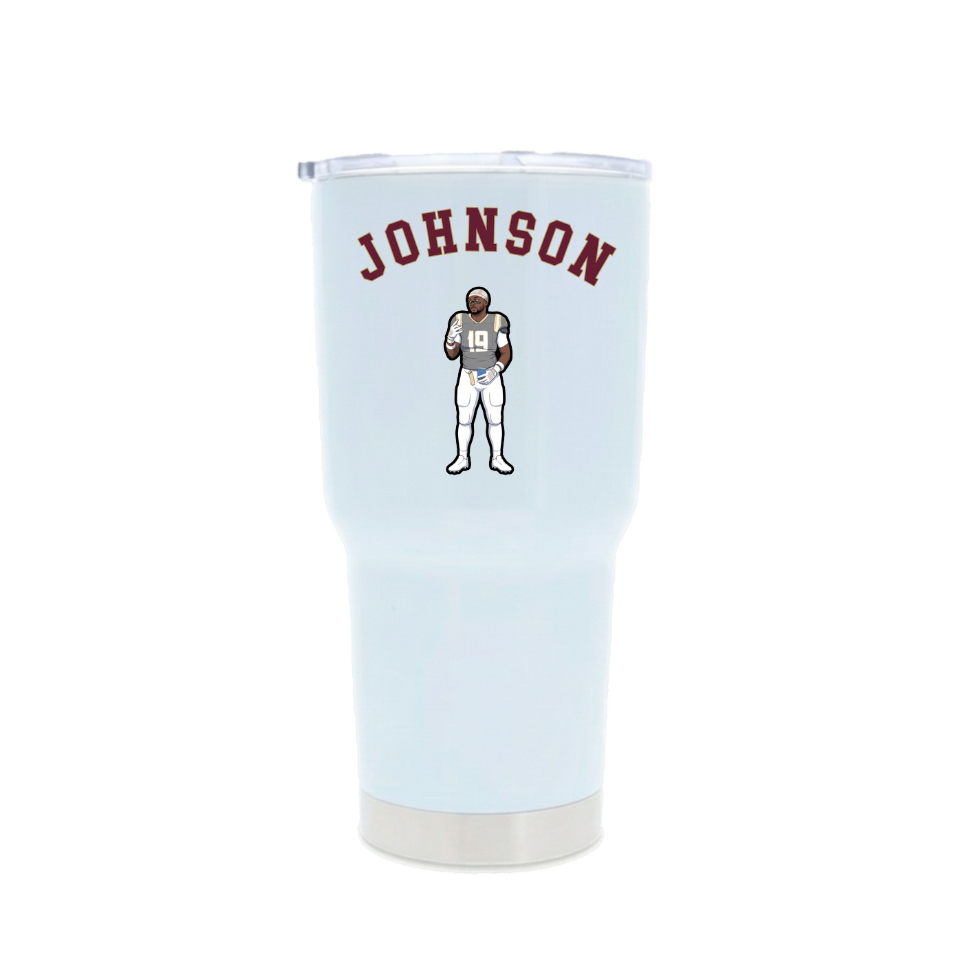 30oz Stainless Steel Tumbler — Shirsey Arch in White