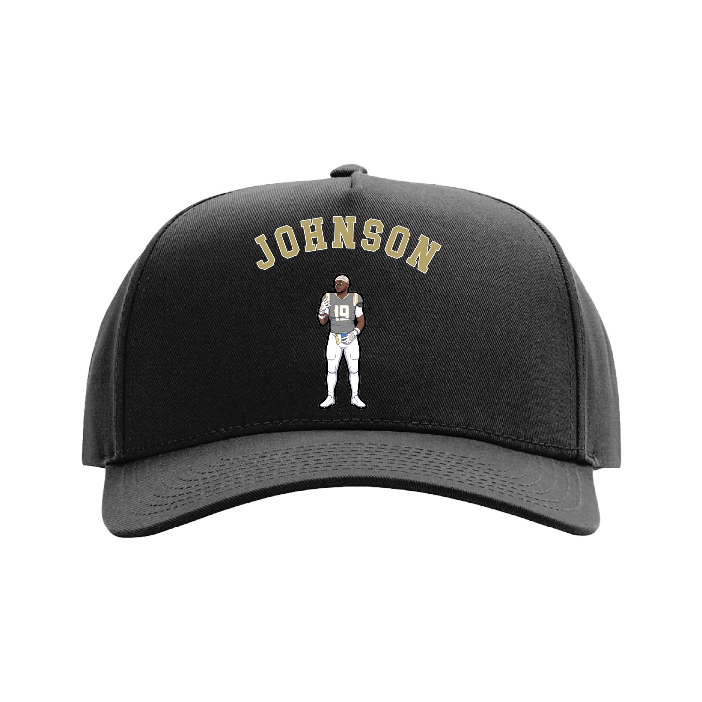 Full Fabric Five-Panel Champ Cap — Shirsey Arch in Black