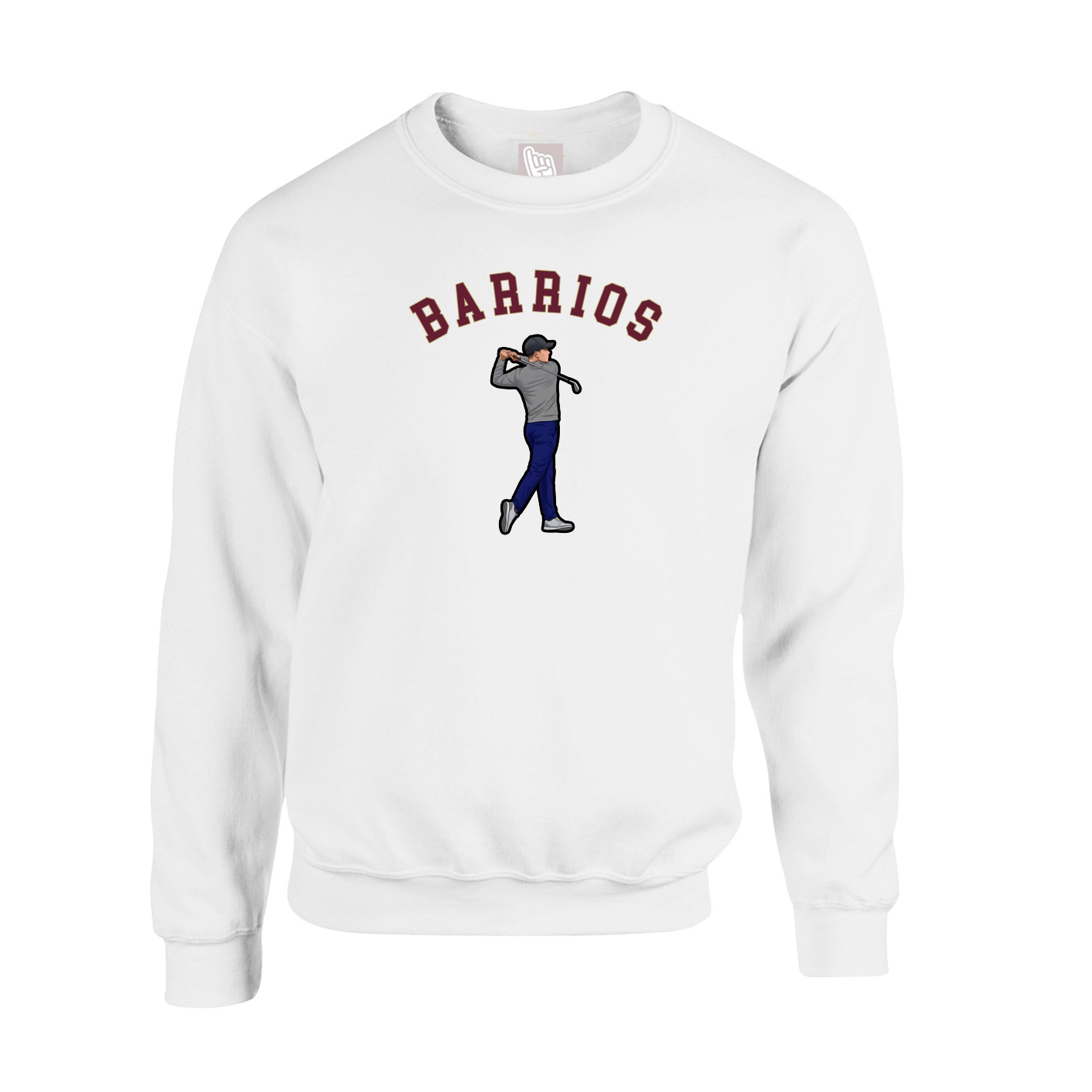 Fleece Crew — Shirsey Arch in White