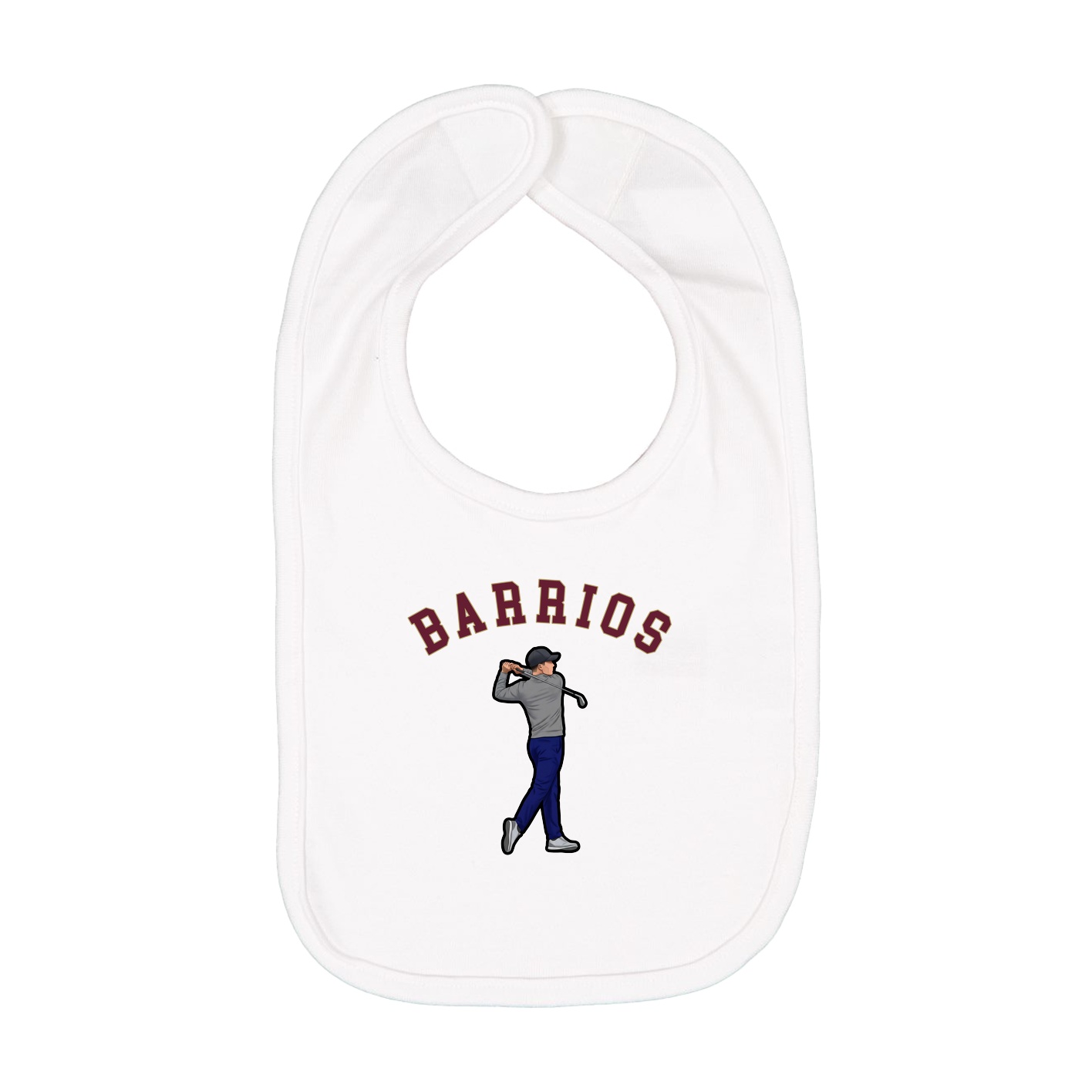 Infant Bib — Shirsey Arch in White