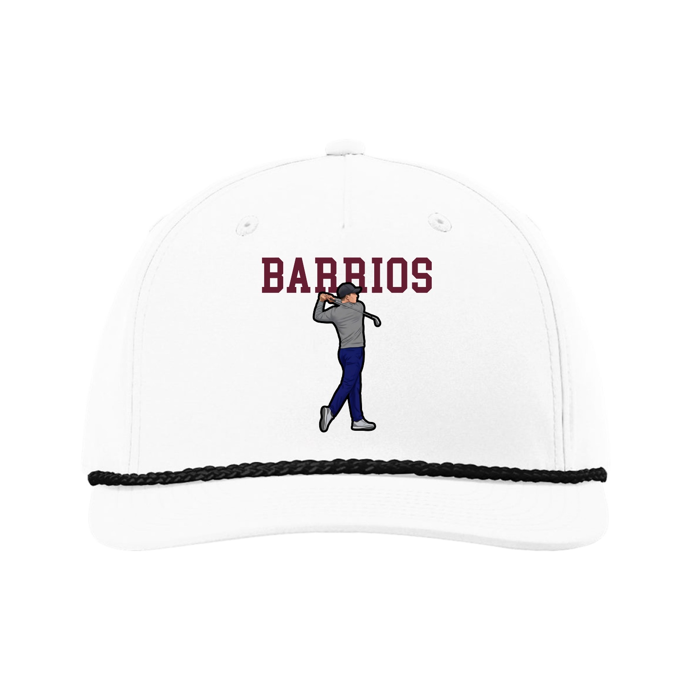 Five-Panel Classic Rope Cap — Shirsey in White