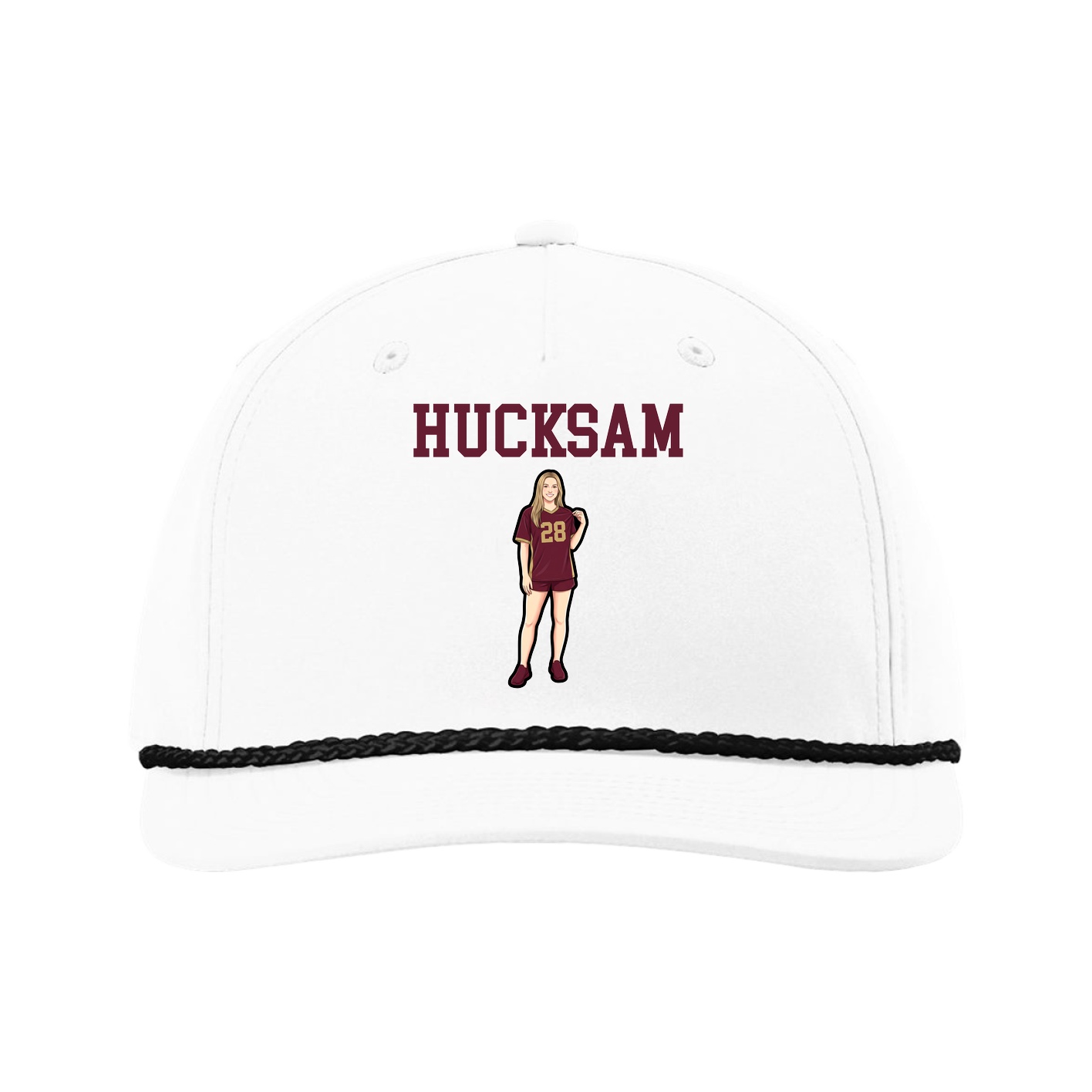 Five-Panel Classic Rope Cap — Shirsey in White