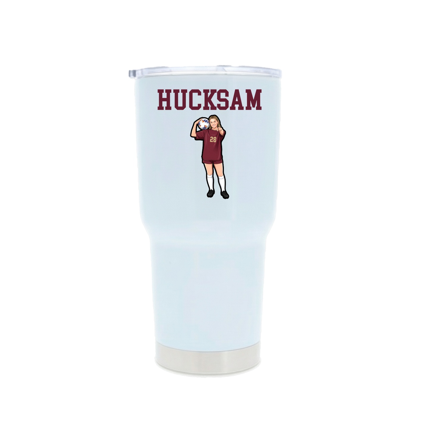 30oz Stainless Steel Tumbler — Shirsey in White