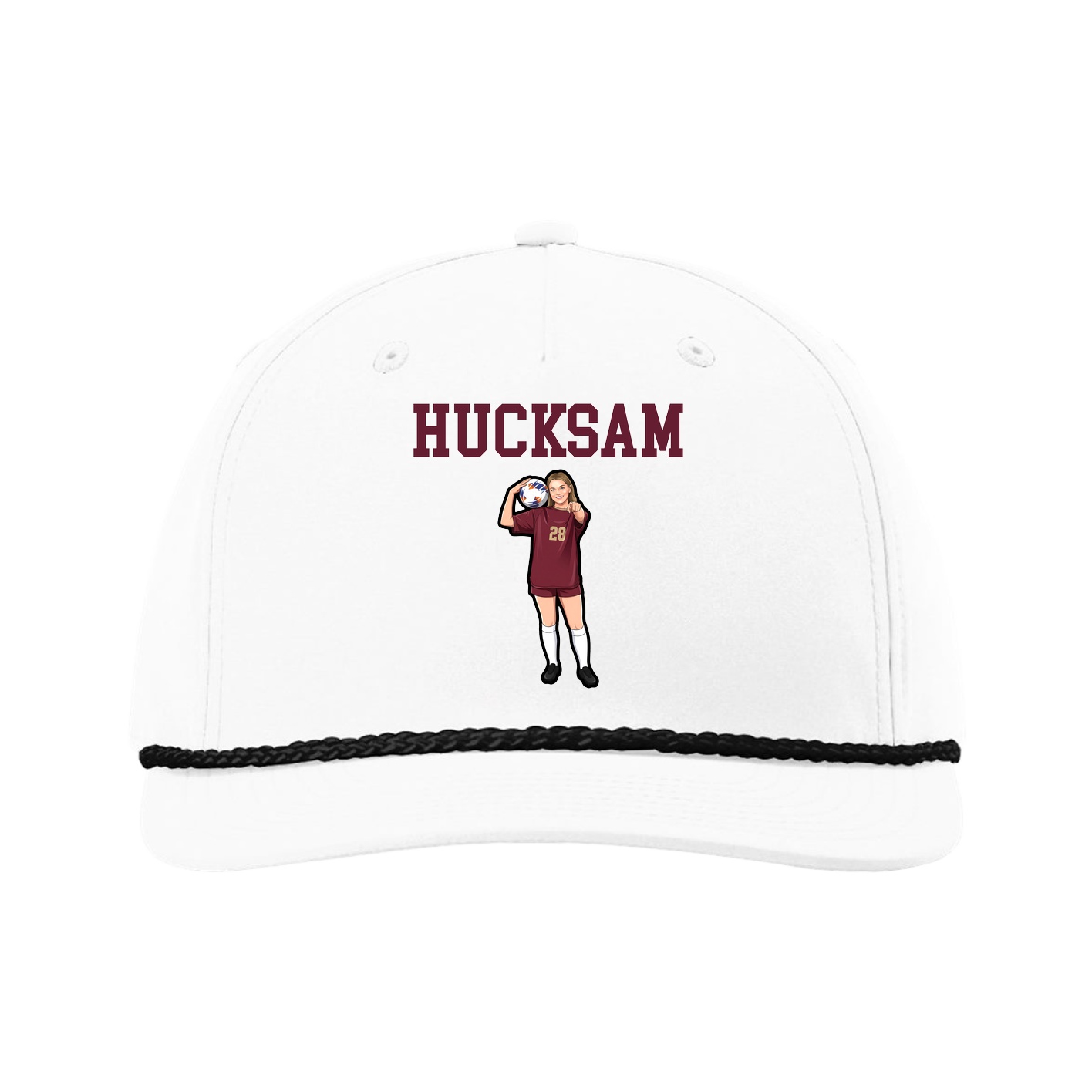 Five-Panel Classic Rope Cap — Shirsey in White