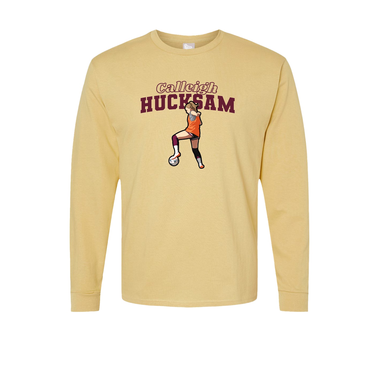 Long Sleeve Tee — Name Arch in Vegas Gold