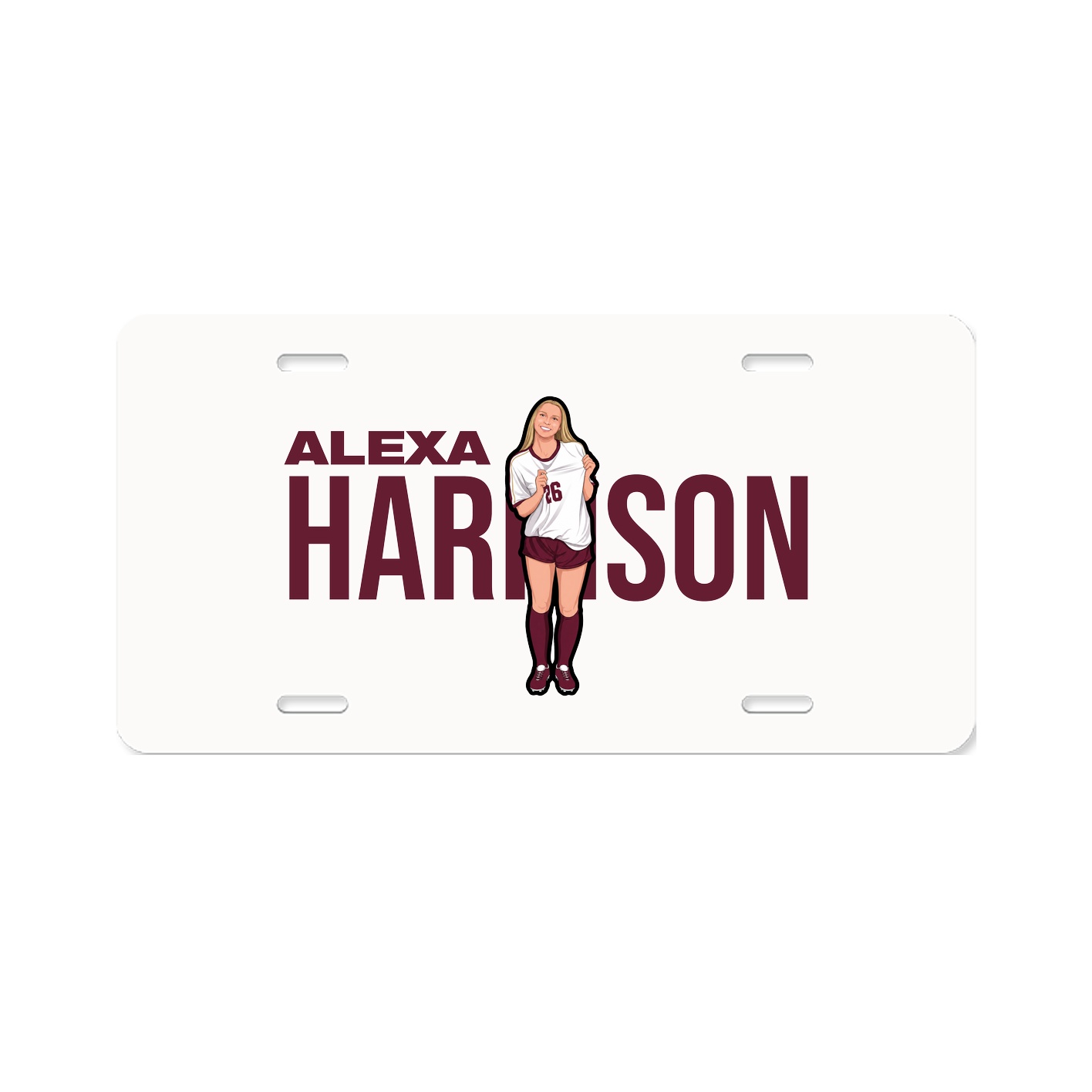 License Plate — Player Name in Classic