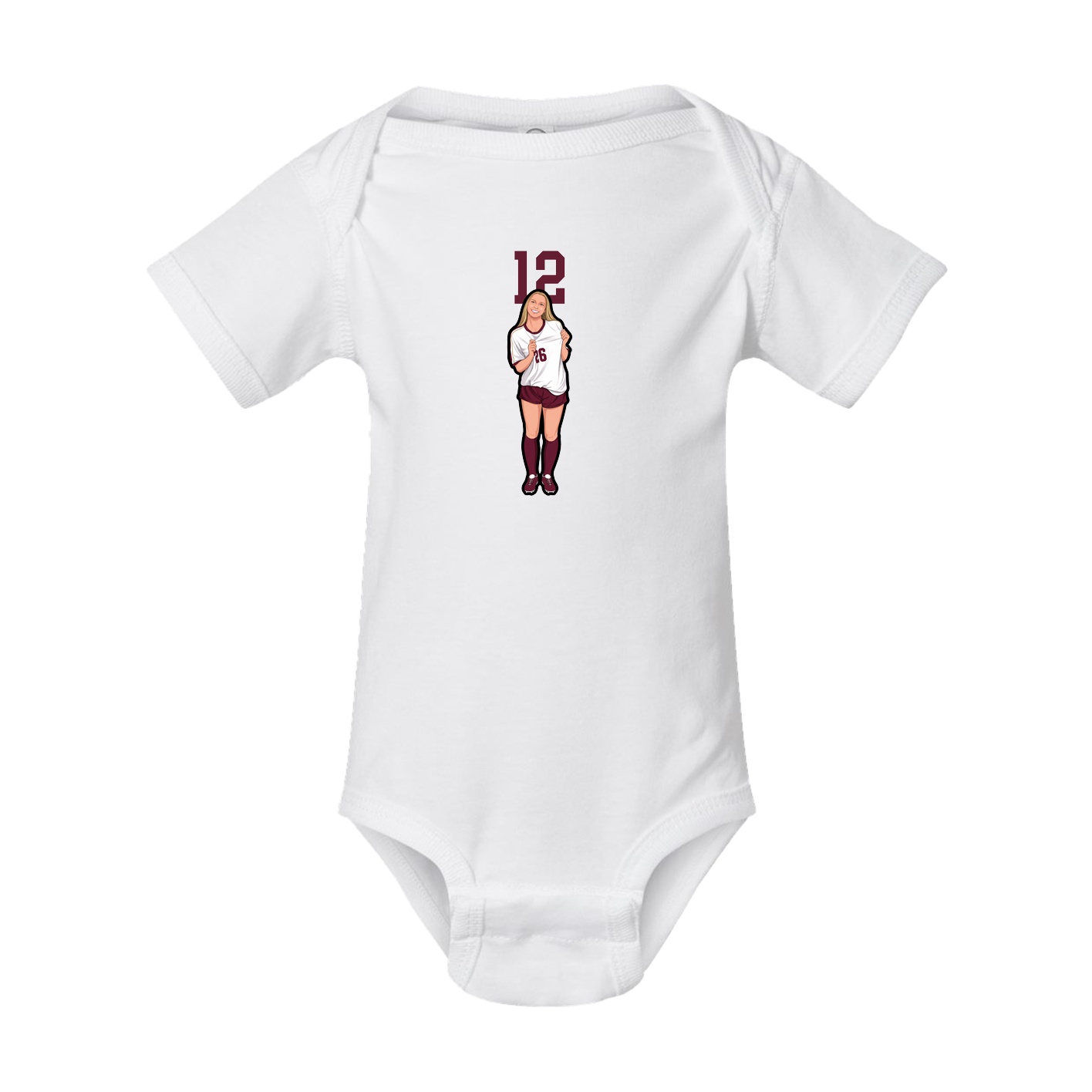 Baby Onesie — Number Top in White