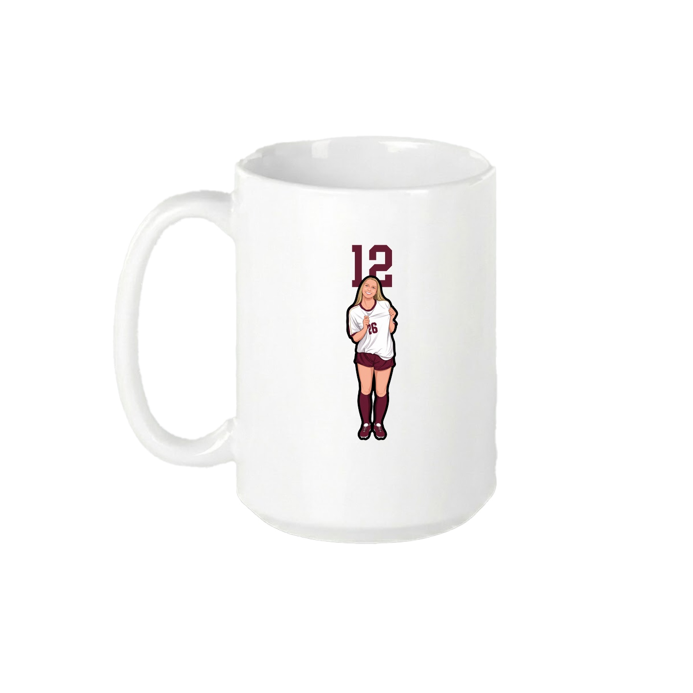 15oz Coffee Mug — Number Top in White