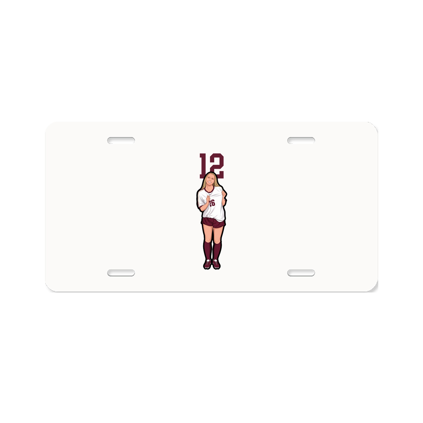 License Plate — Number Top in Classic