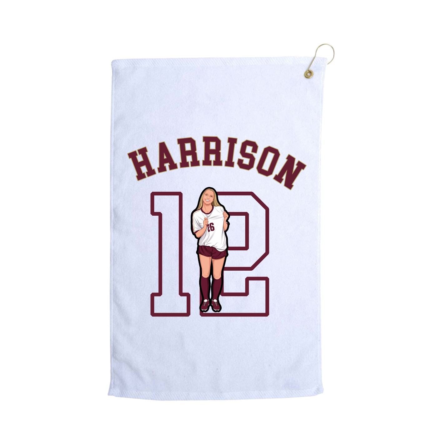 Golf Towel — Shirsey Arch in White