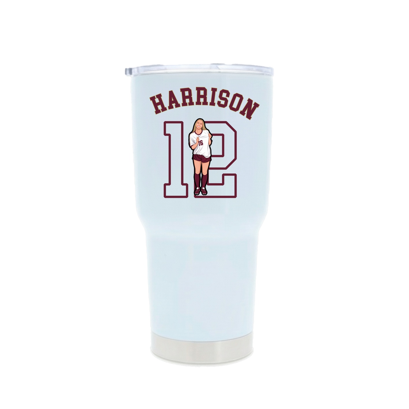 30oz Stainless Steel Tumbler — Shirsey Arch in White