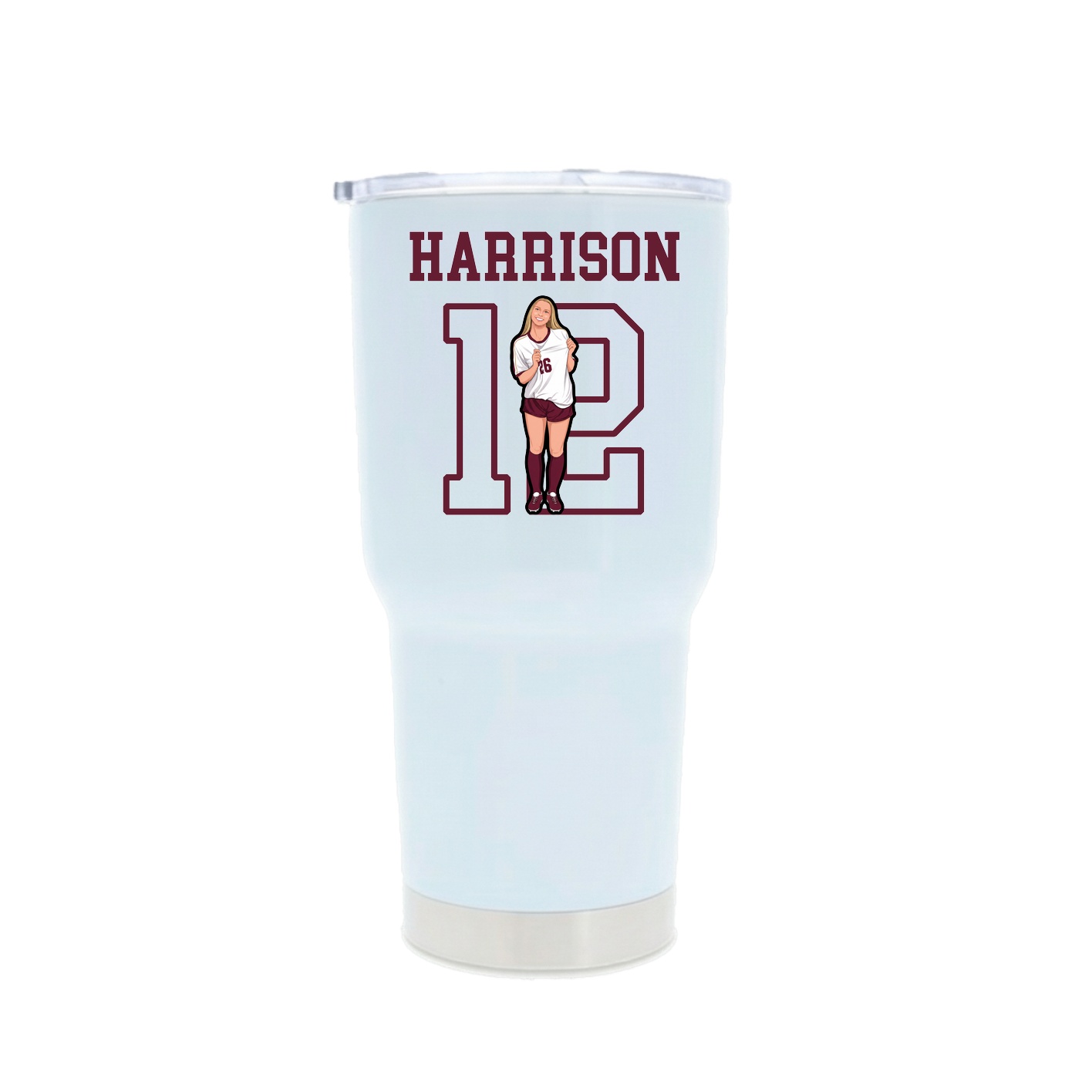 30oz Stainless Steel Tumbler — Shirsey in White