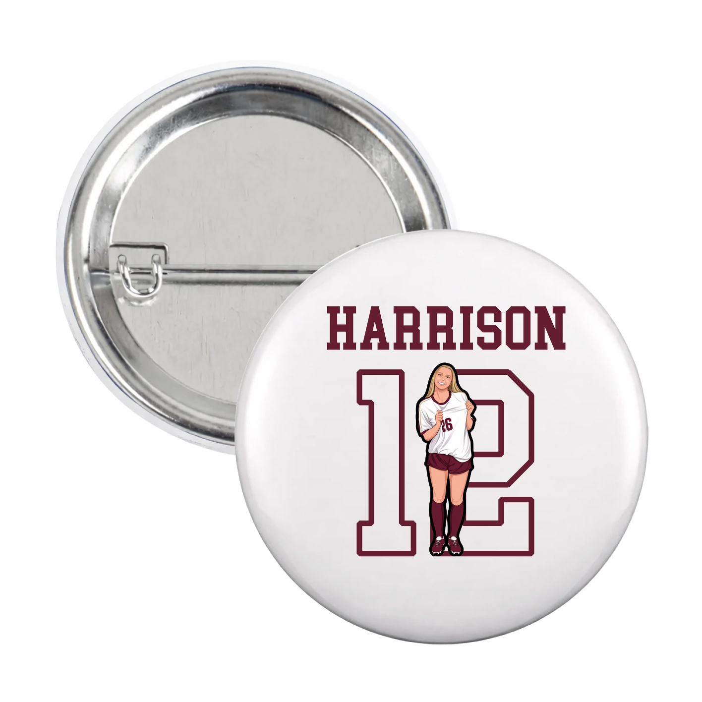 Game Day Button — Shirsey in White