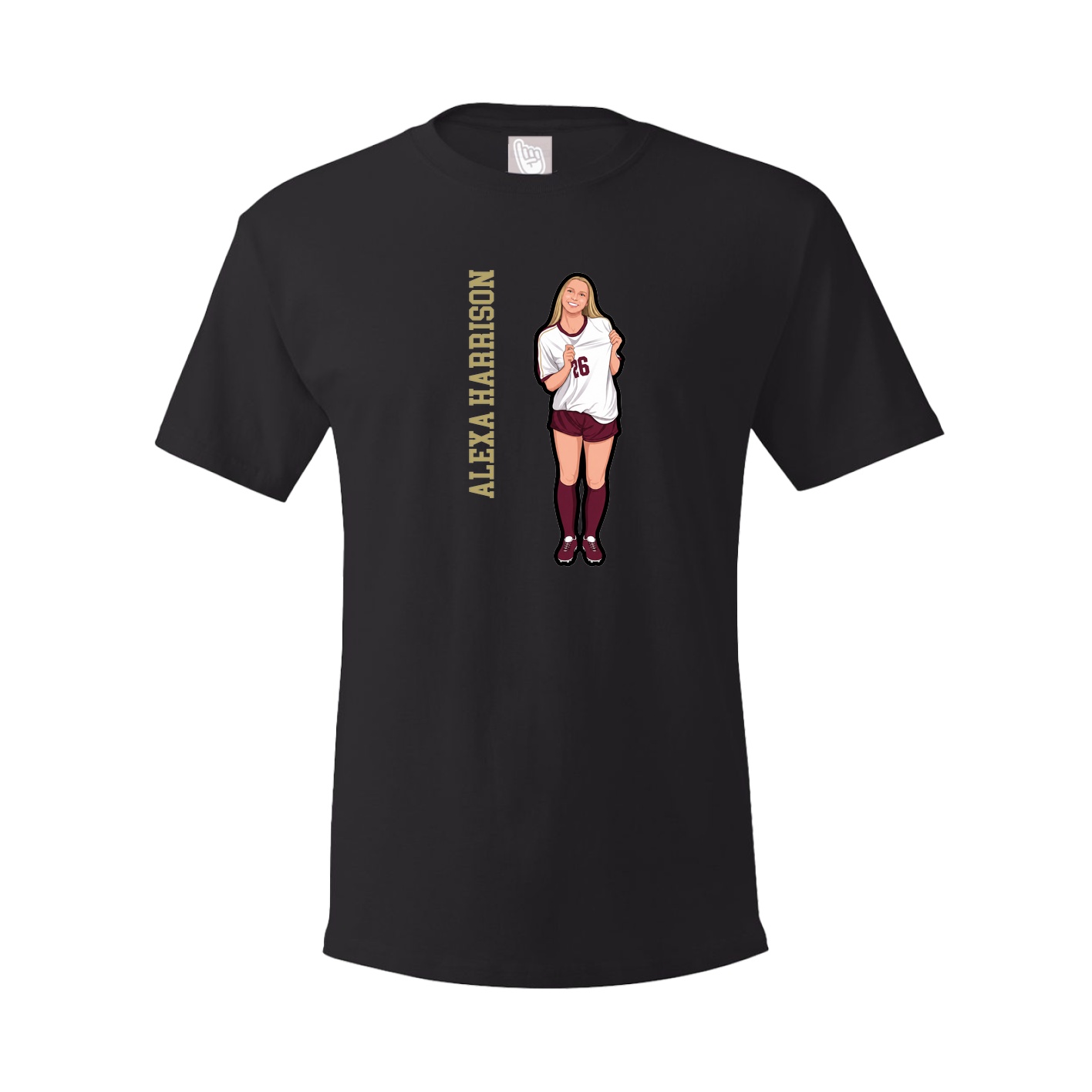 Tee — Name Vertical in Black