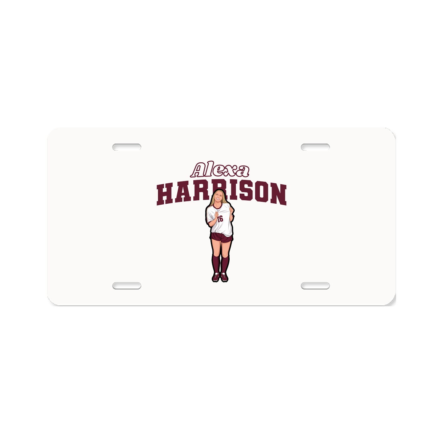 License Plate — Name Arch in Classic