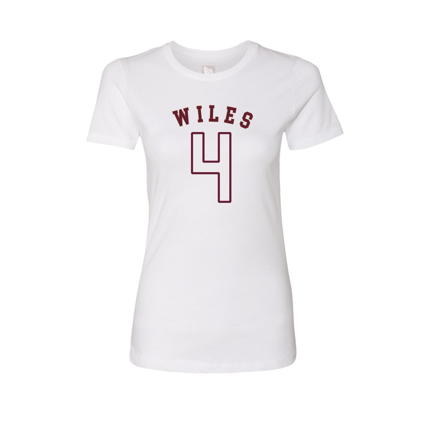 Fitted Women's Tee — Shirsey Arch in White