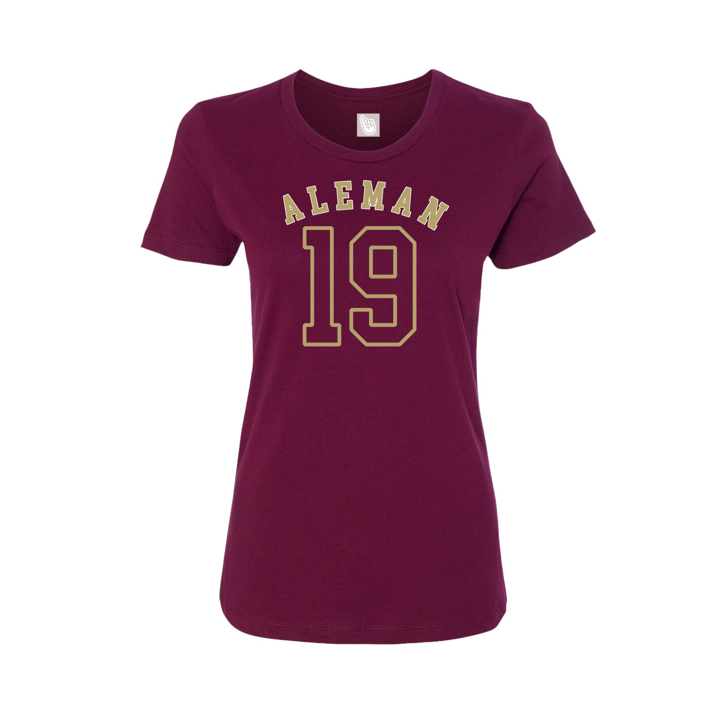 Fitted Women's Tee — Shirsey Arch in Maroon