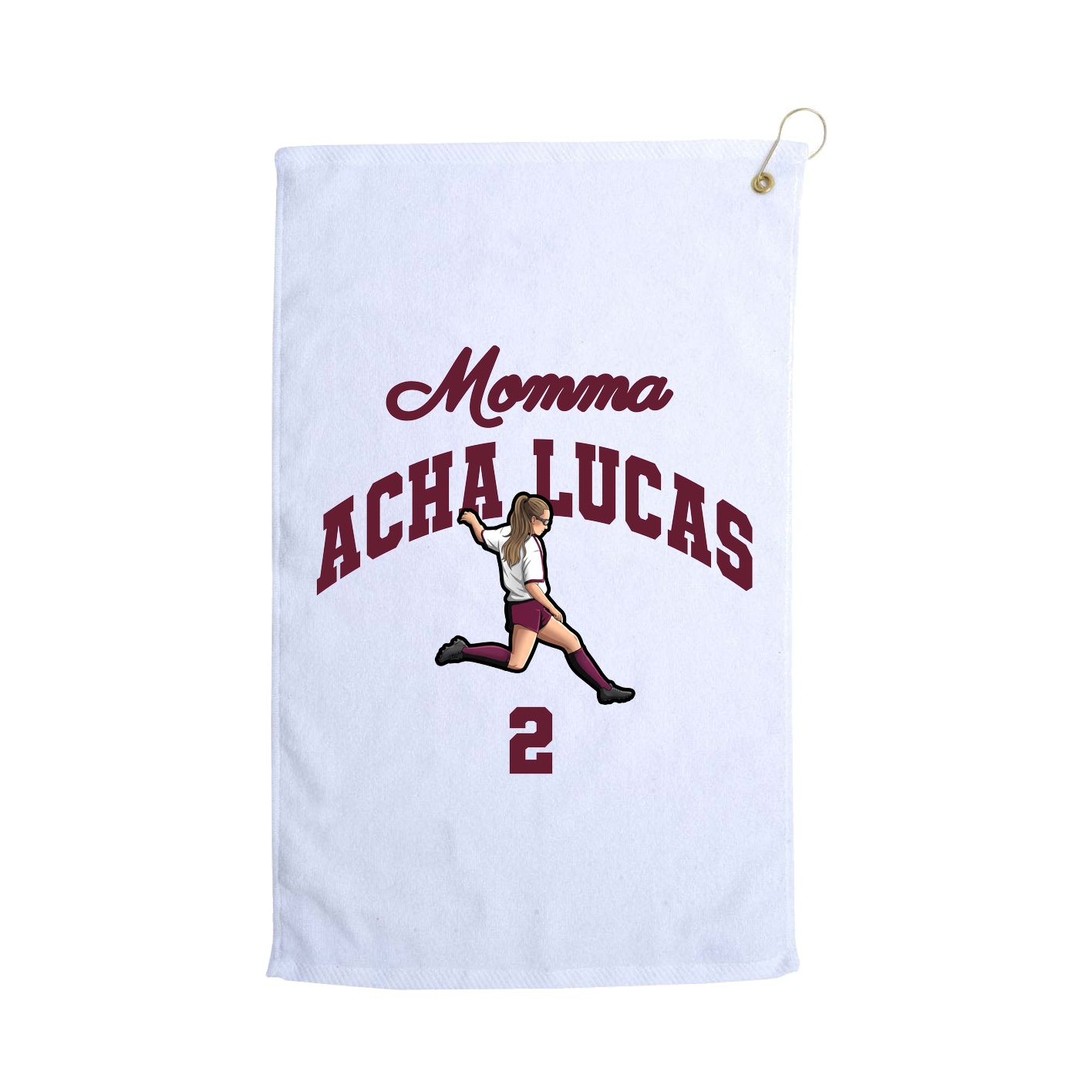 Golf Towel — Mothers Day Arch in White