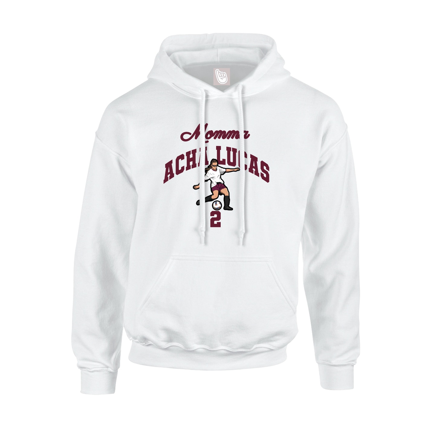 Youth Hoodie — Mothers Day Arch in White