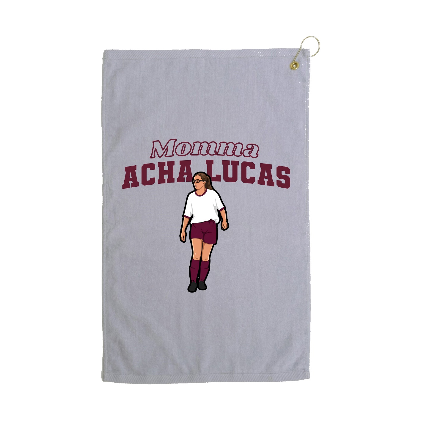 Golf Towel — Mothers Day Block in Grey