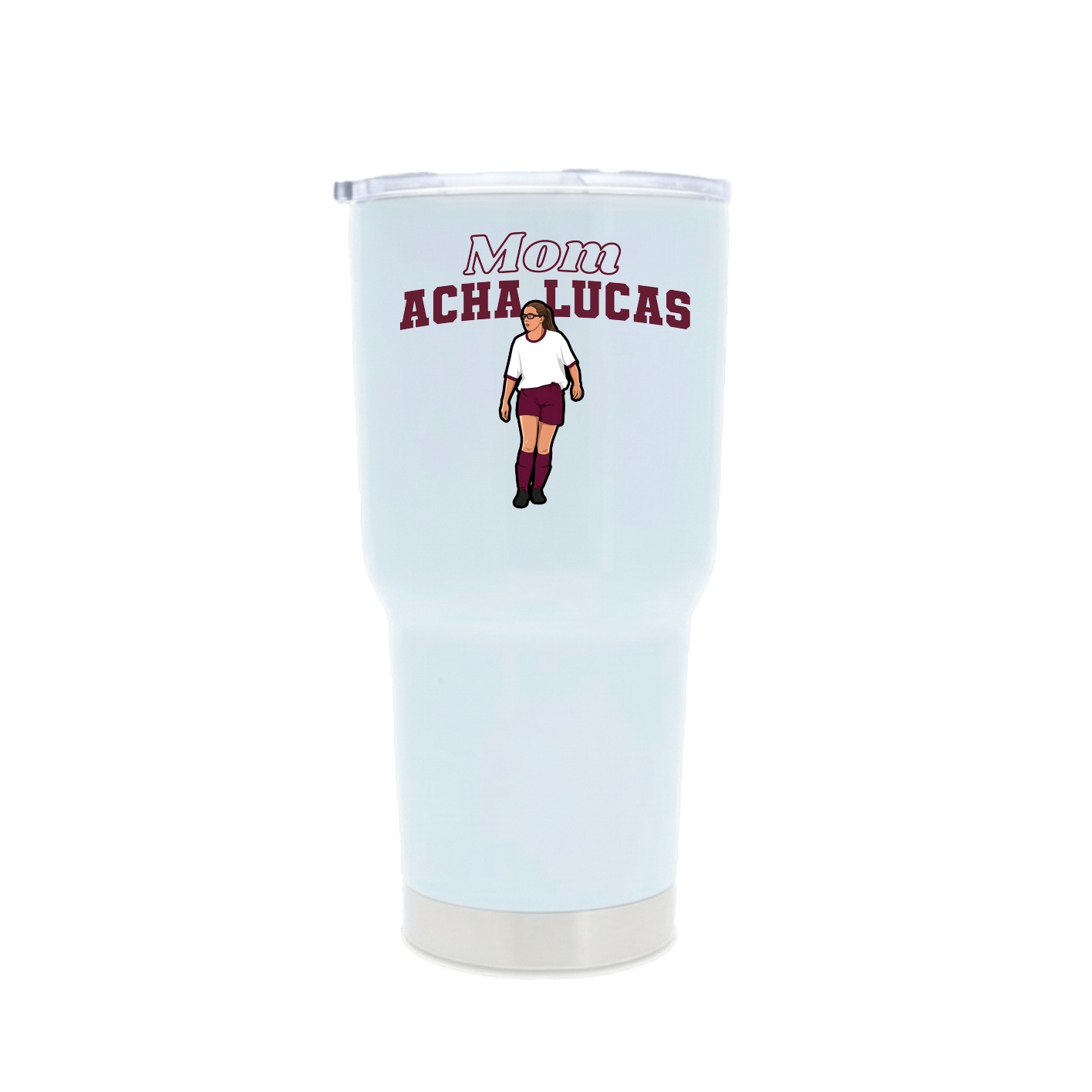 30oz Stainless Steel Tumbler — Mothers Day Block in White