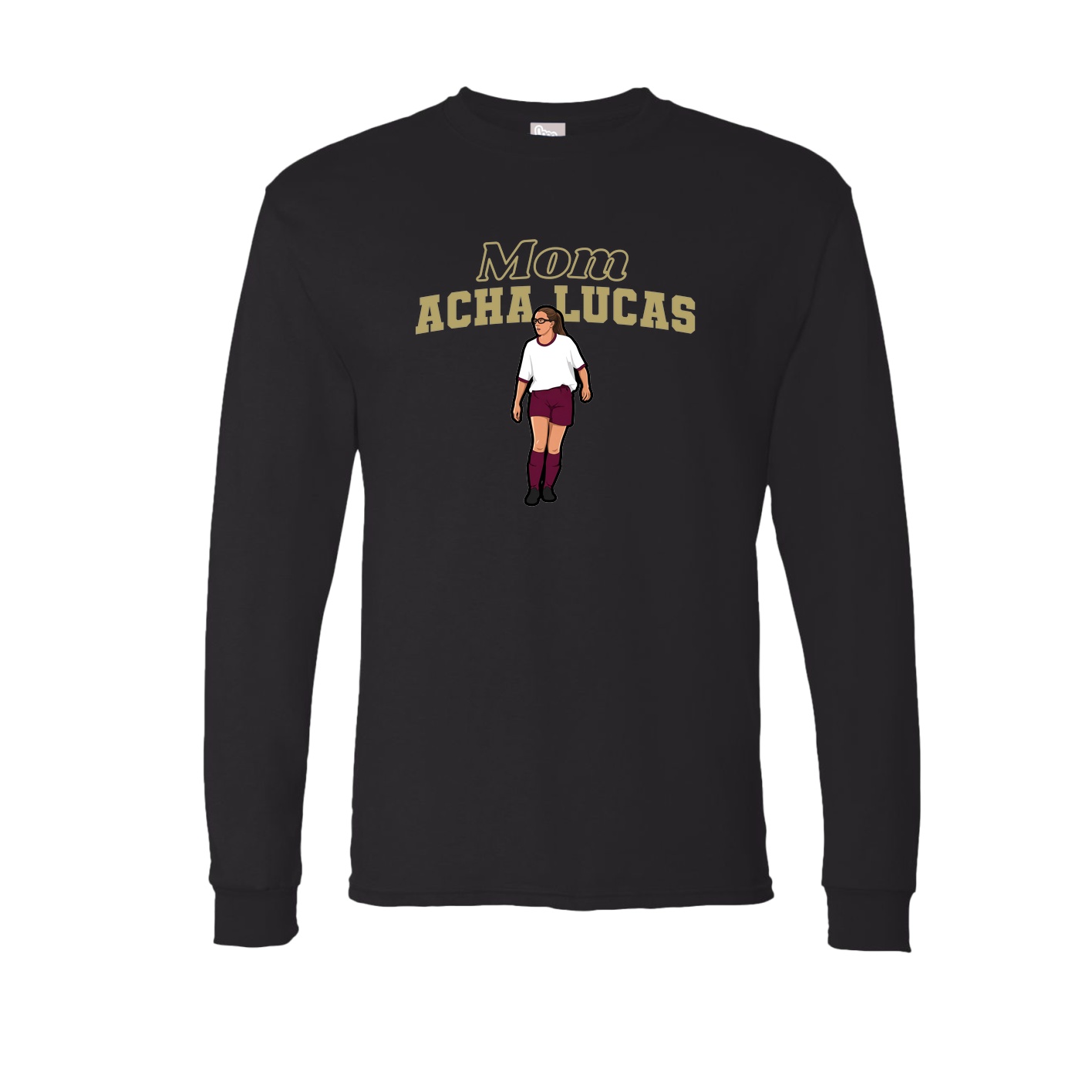 Long Sleeve Tee — Mothers Day Block in Black