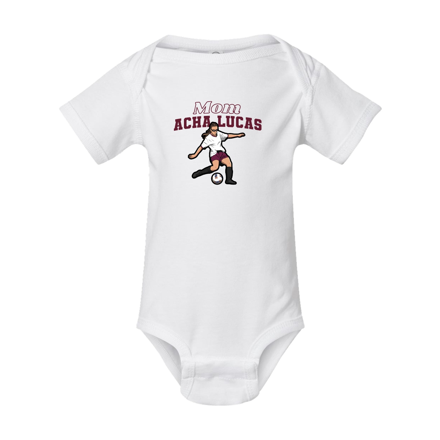 Baby Onesie — Mothers Day Block in White