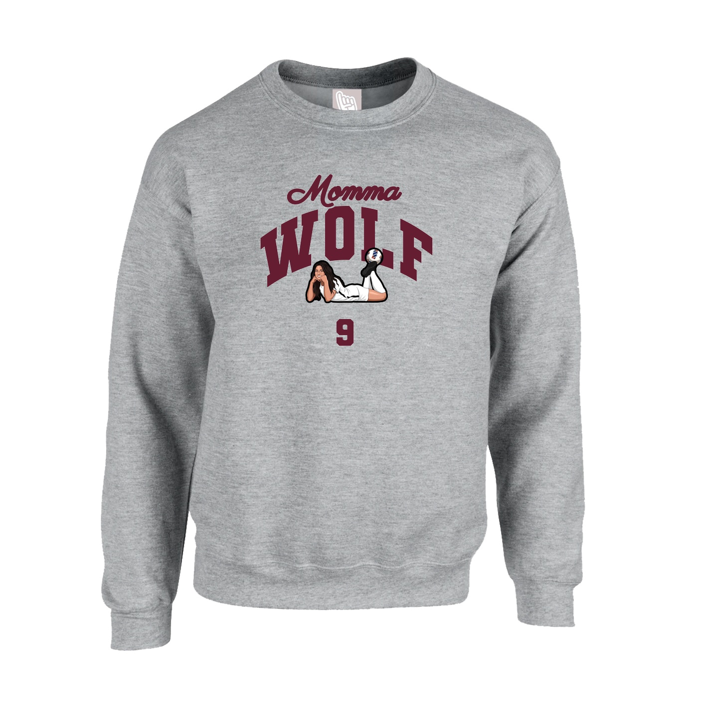 Fleece Crew — Mothers Day Arch in Grey