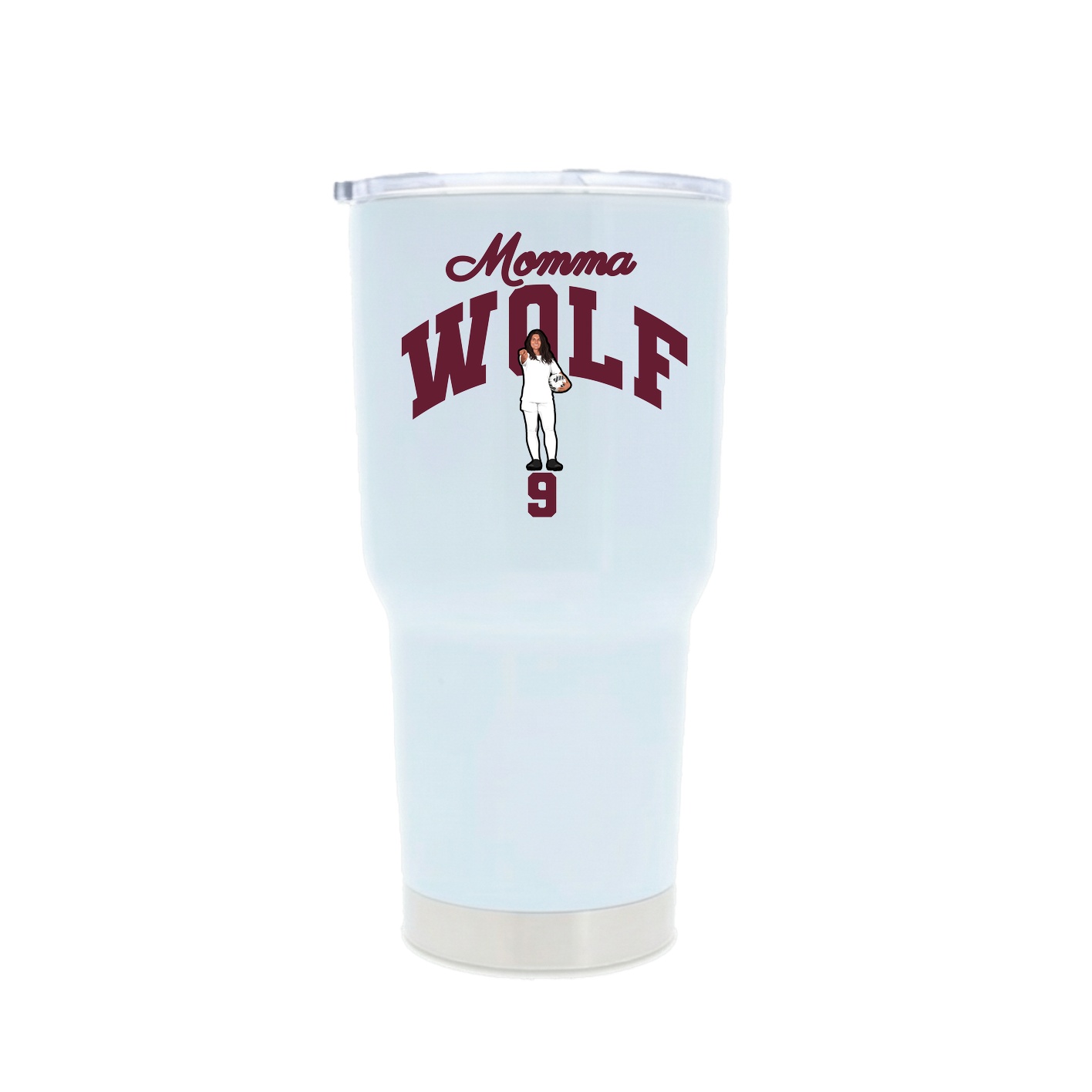 30oz Stainless Steel Tumbler — Mothers Day Arch in White