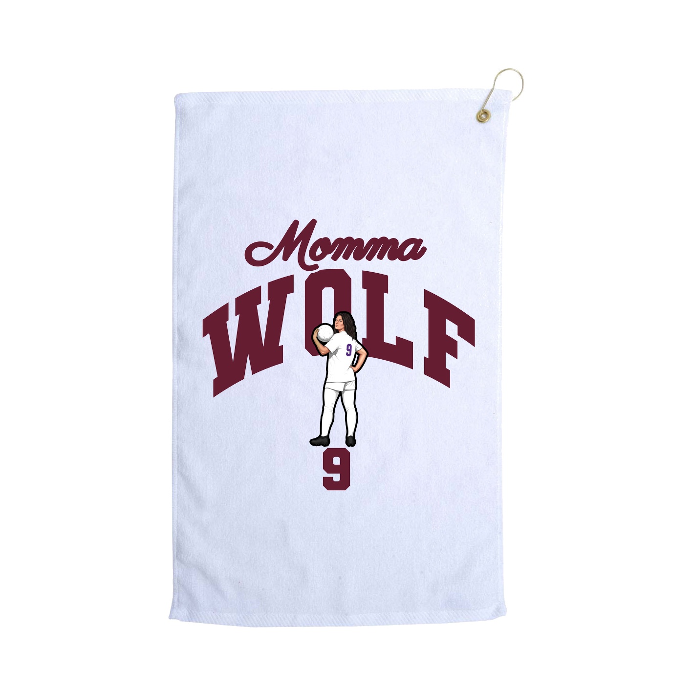 Golf Towel — Mothers Day Arch in White
