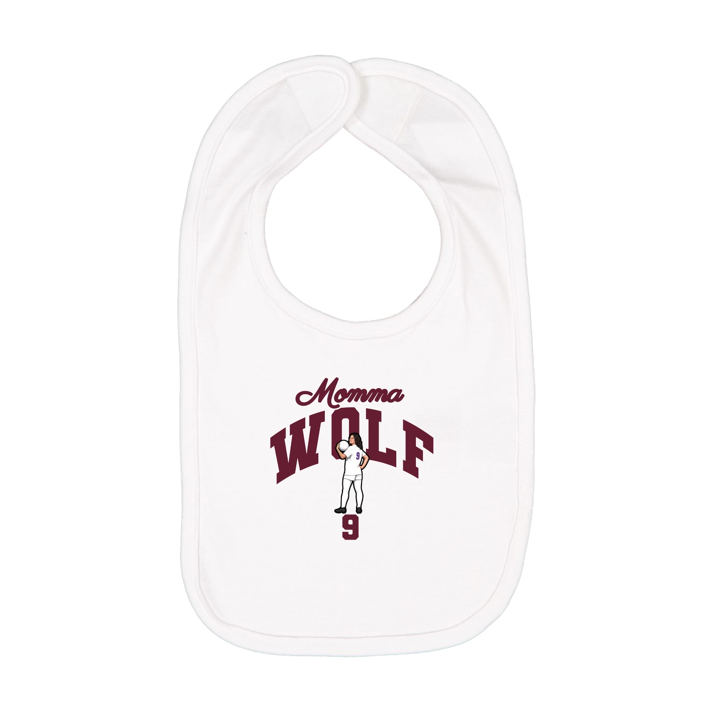 Infant Bib — Mothers Day Arch in White