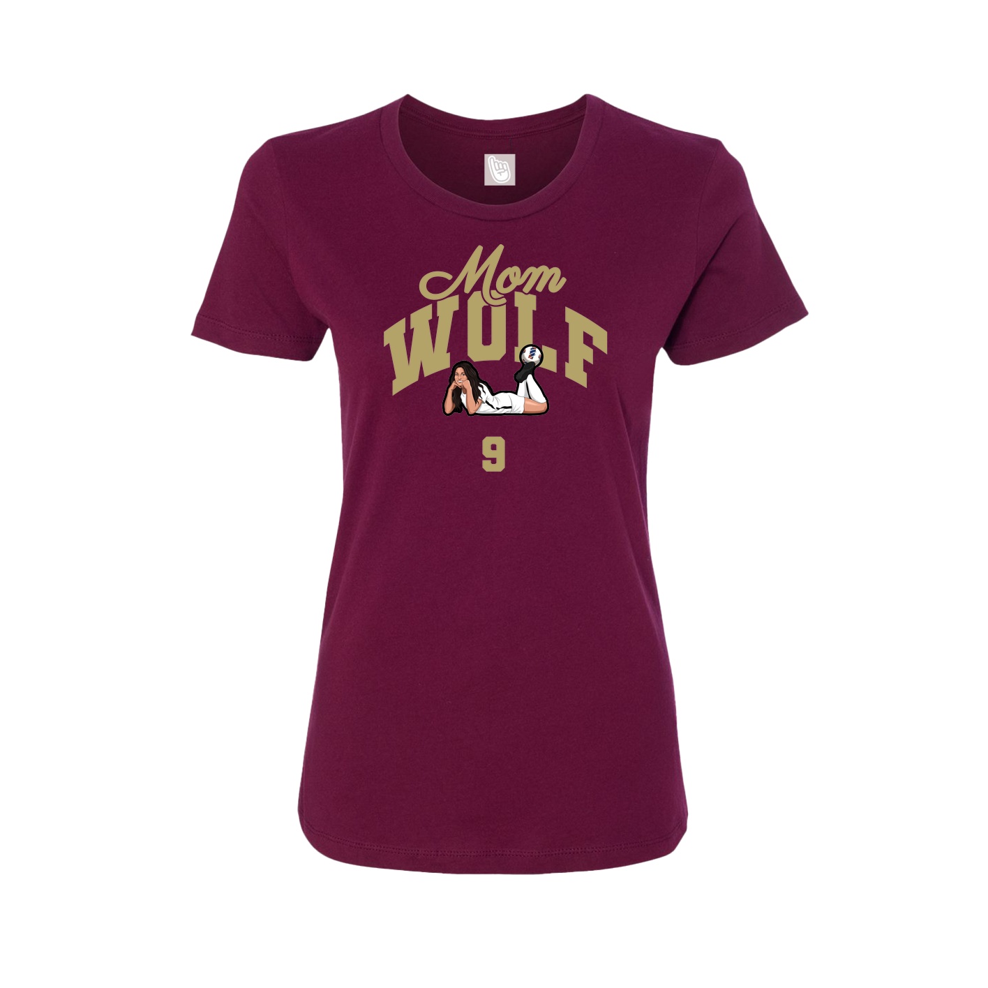 Womens Tee — Mothers Day Arch in Maroon