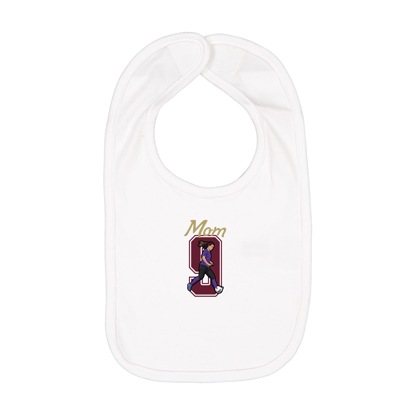 Infant Bib — Mothers Day Shirsey in White