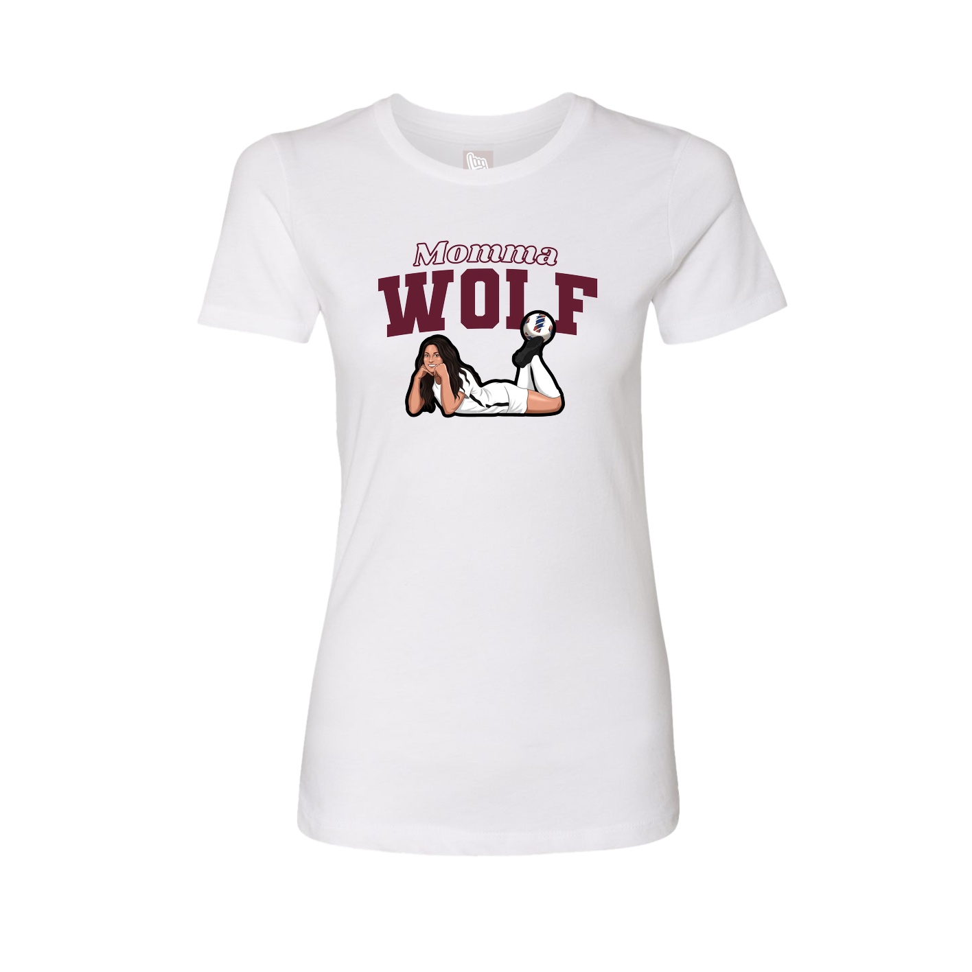 Womens Tee — Mothers Day Block in White
