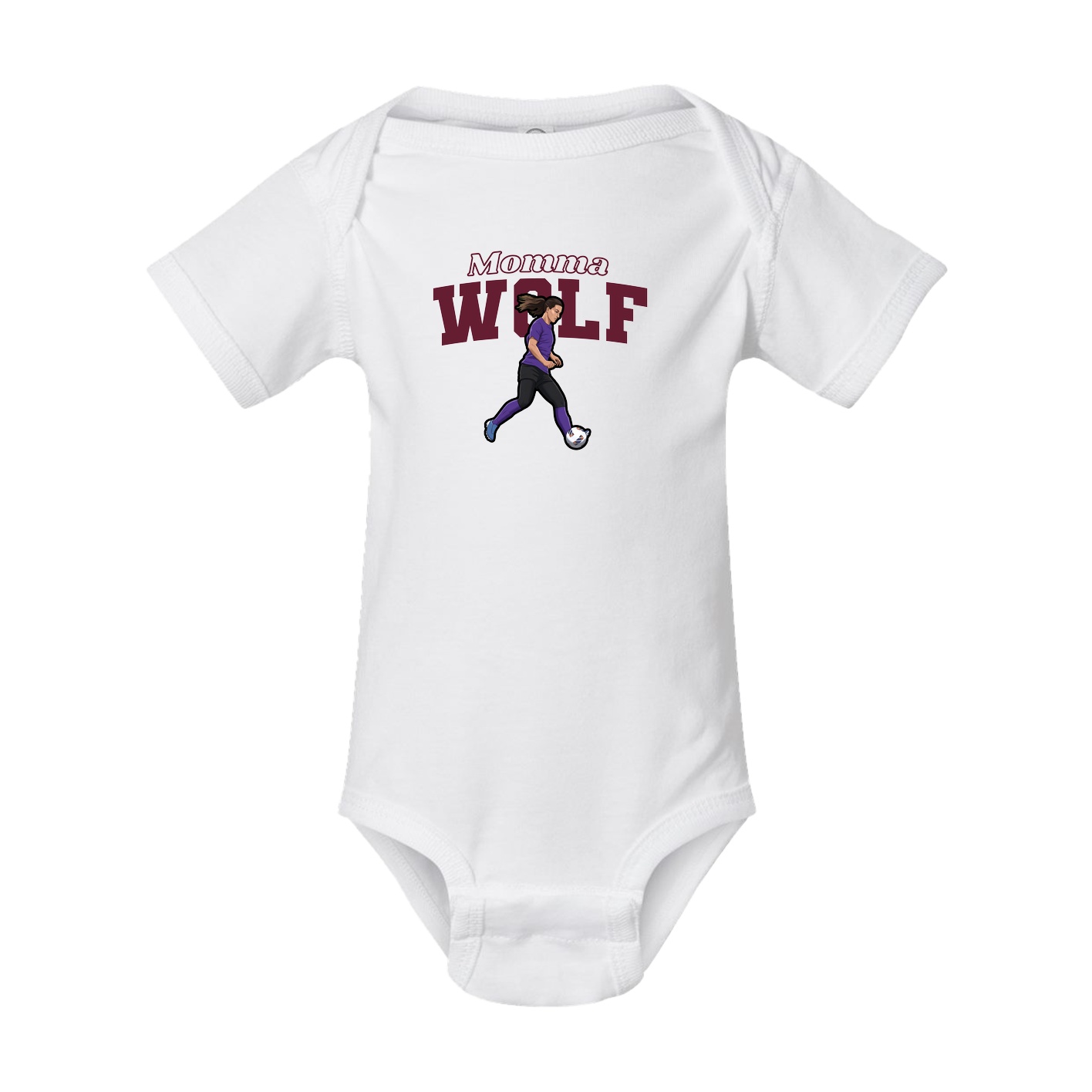 Baby Onesie — Mothers Day Block in White