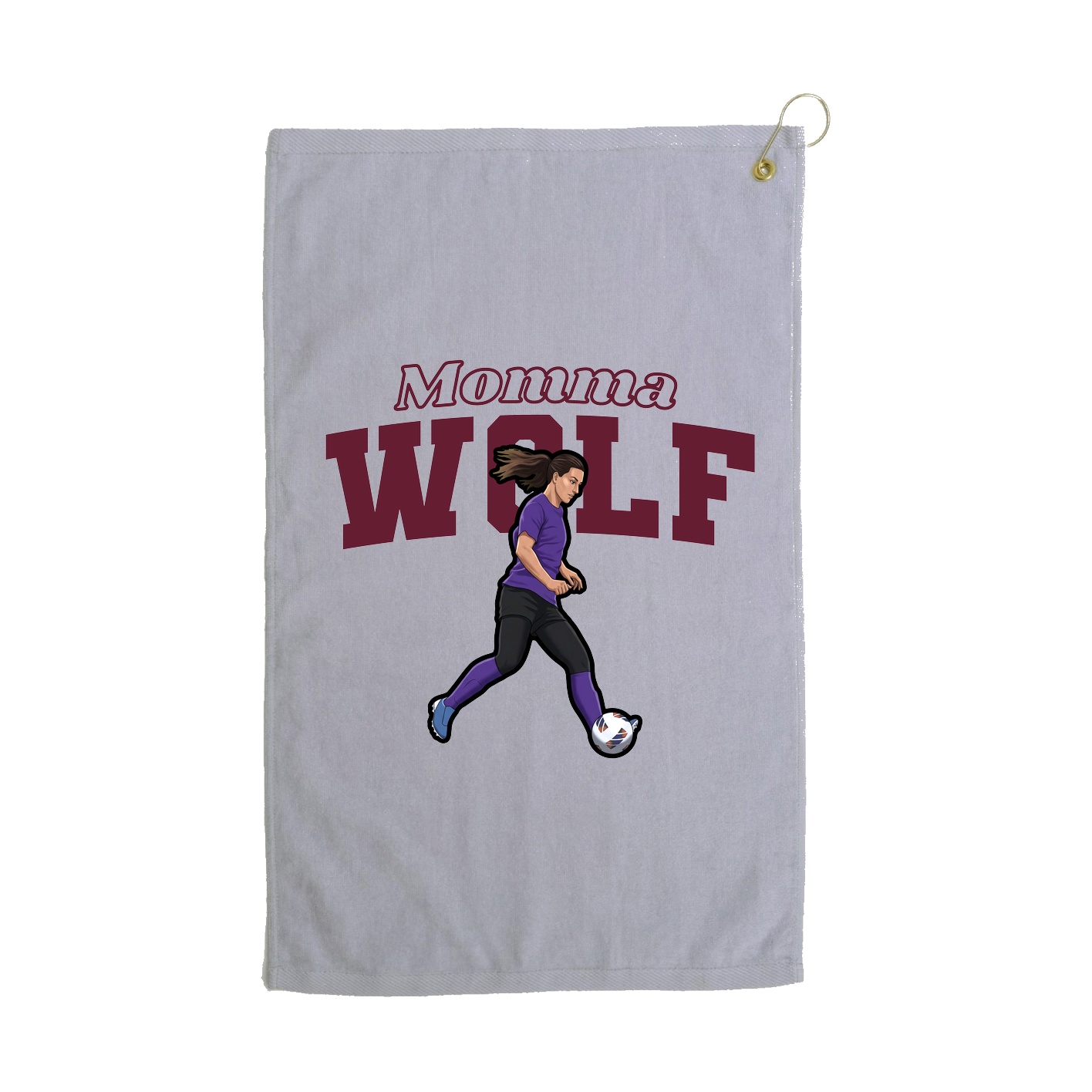 Golf Towel — Mothers Day Block in Grey