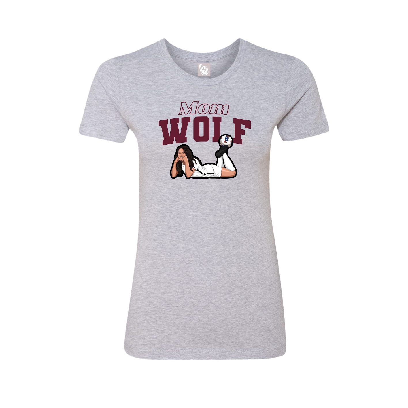 Womens Tee — Mothers Day Block in Grey