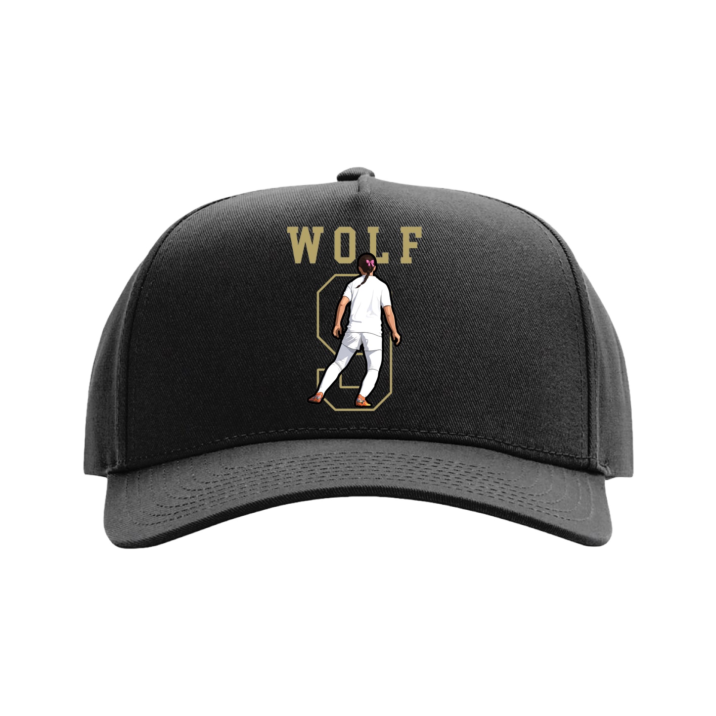 Full Fabric Five-Panel Champ Cap — Shirsey in Black