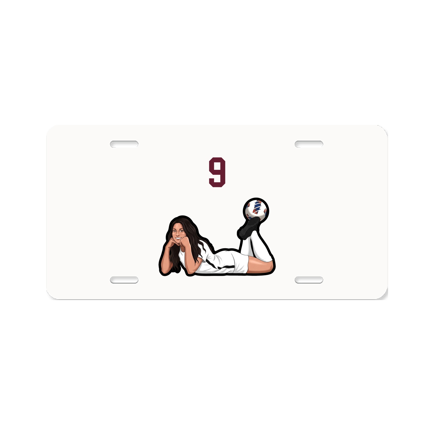 License Plate — Number Top in Classic