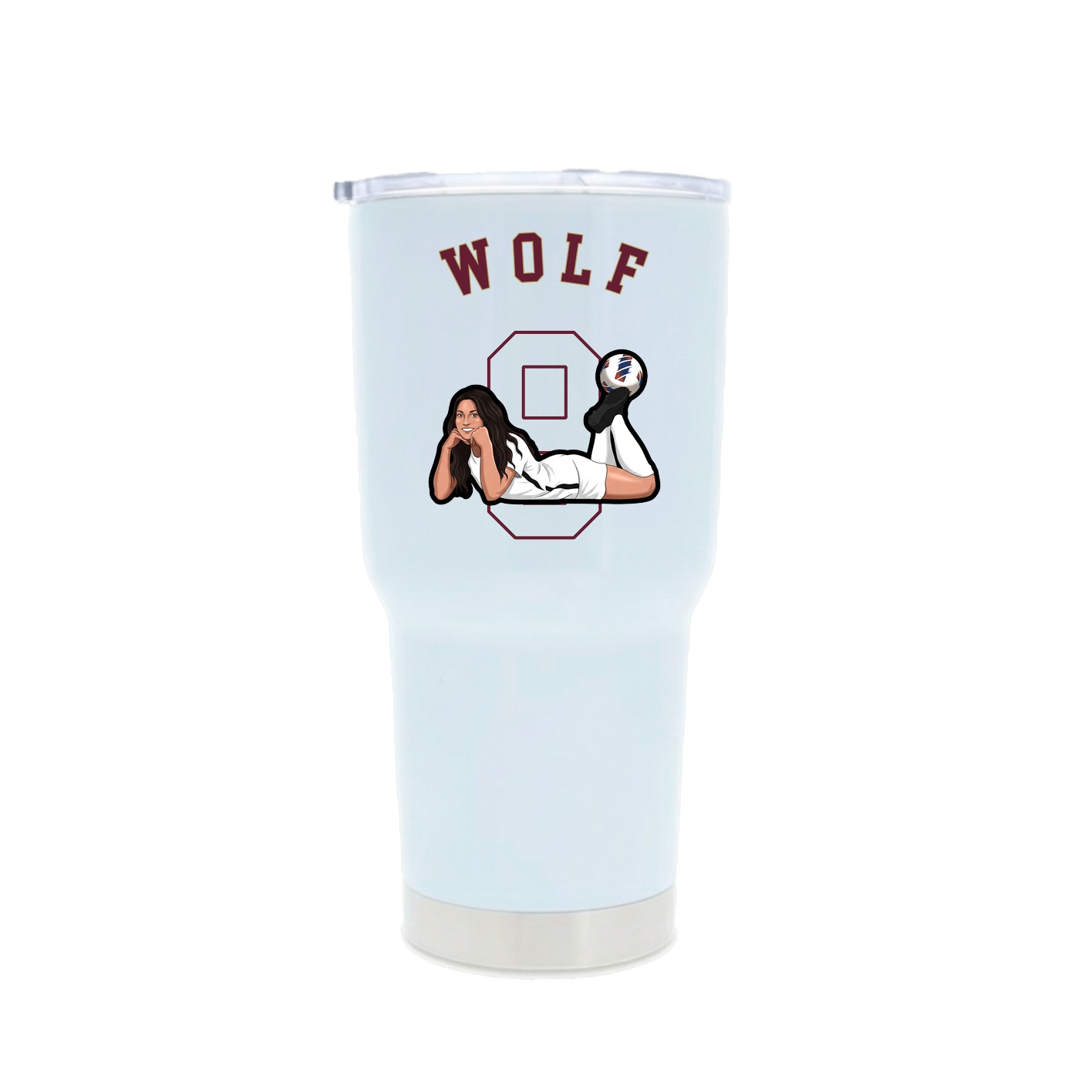 30oz Stainless Steel Tumbler — Shirsey Arch in White