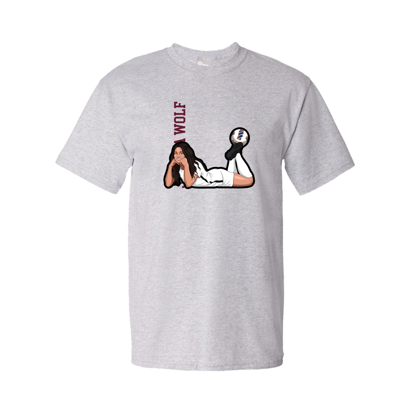 Tee — Name Vertical in Grey