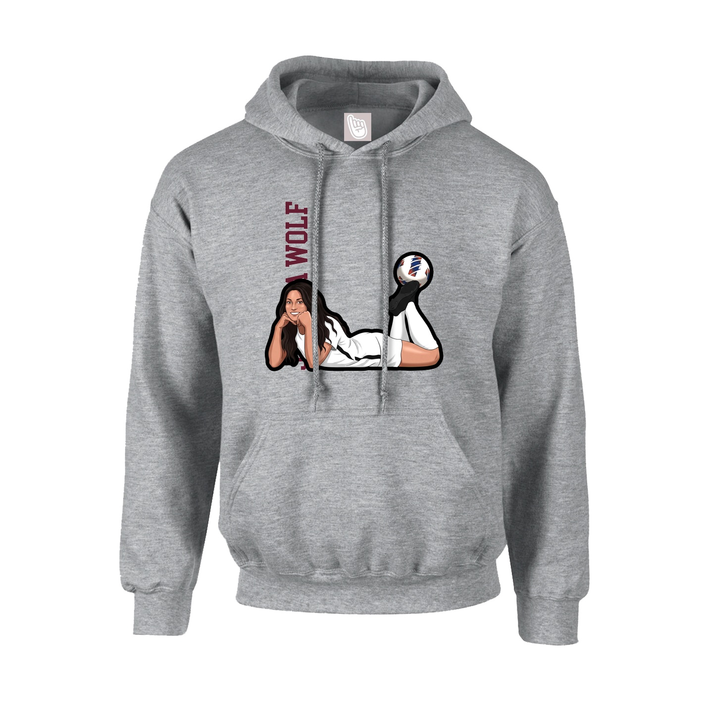 Youth Hoodie — Name Vertical in Grey