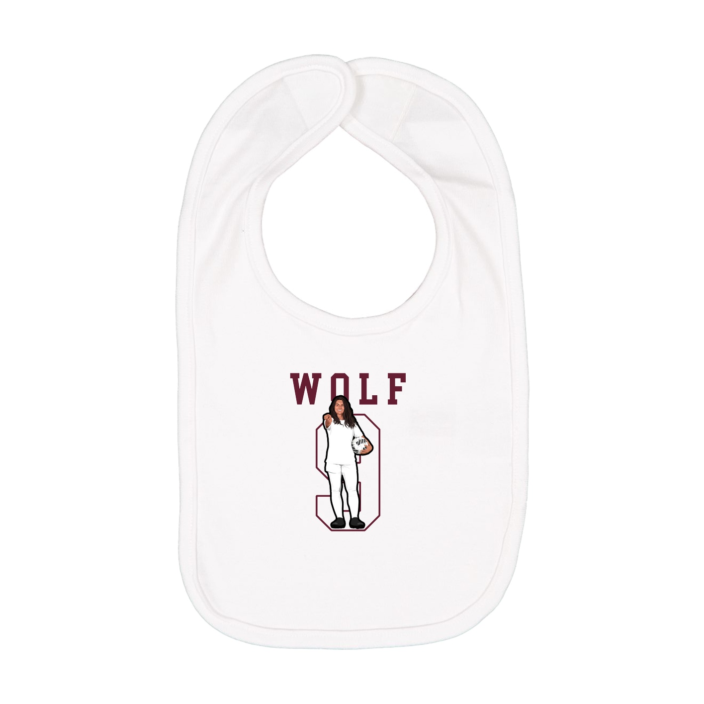 Infant Bib — Shirsey in White