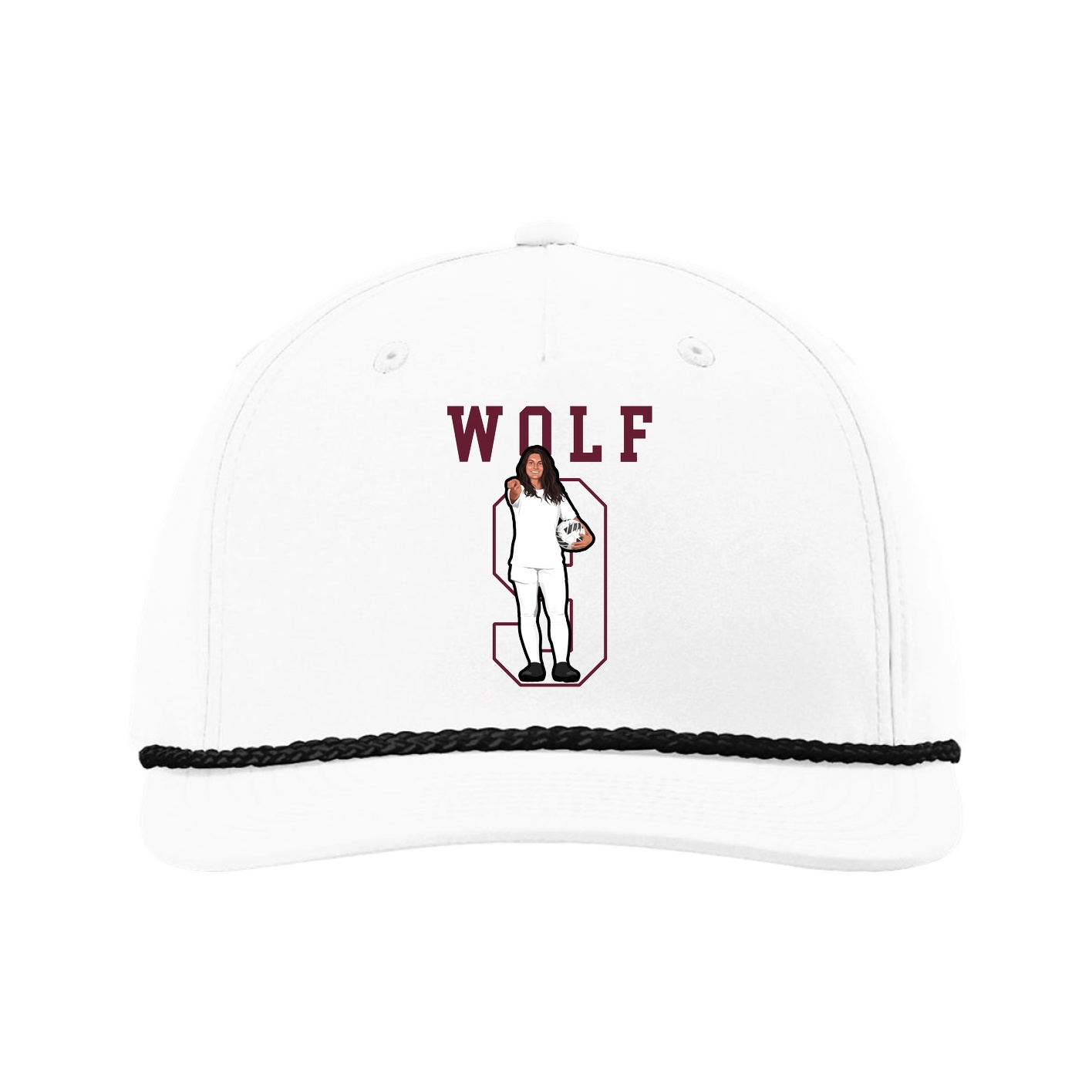 Five-Panel Classic Rope Cap — Shirsey in White