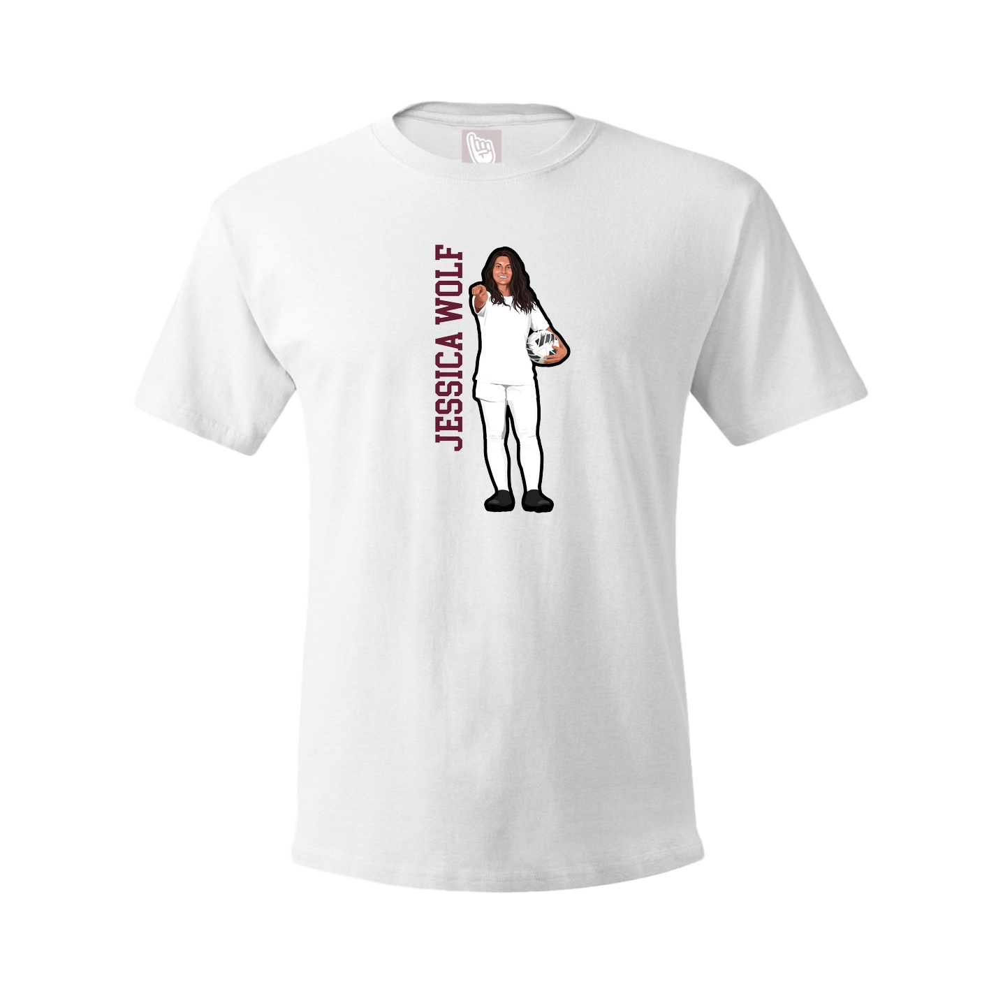 Tee — Name Vertical in White