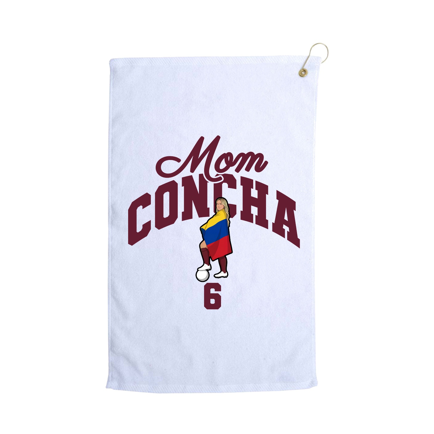 Golf Towel — Mothers Day Arch in White