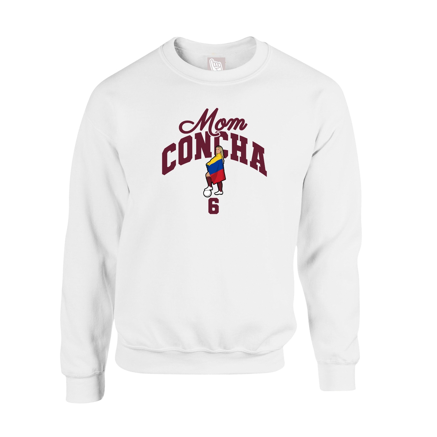 Fleece Crew — Mothers Day Arch in White