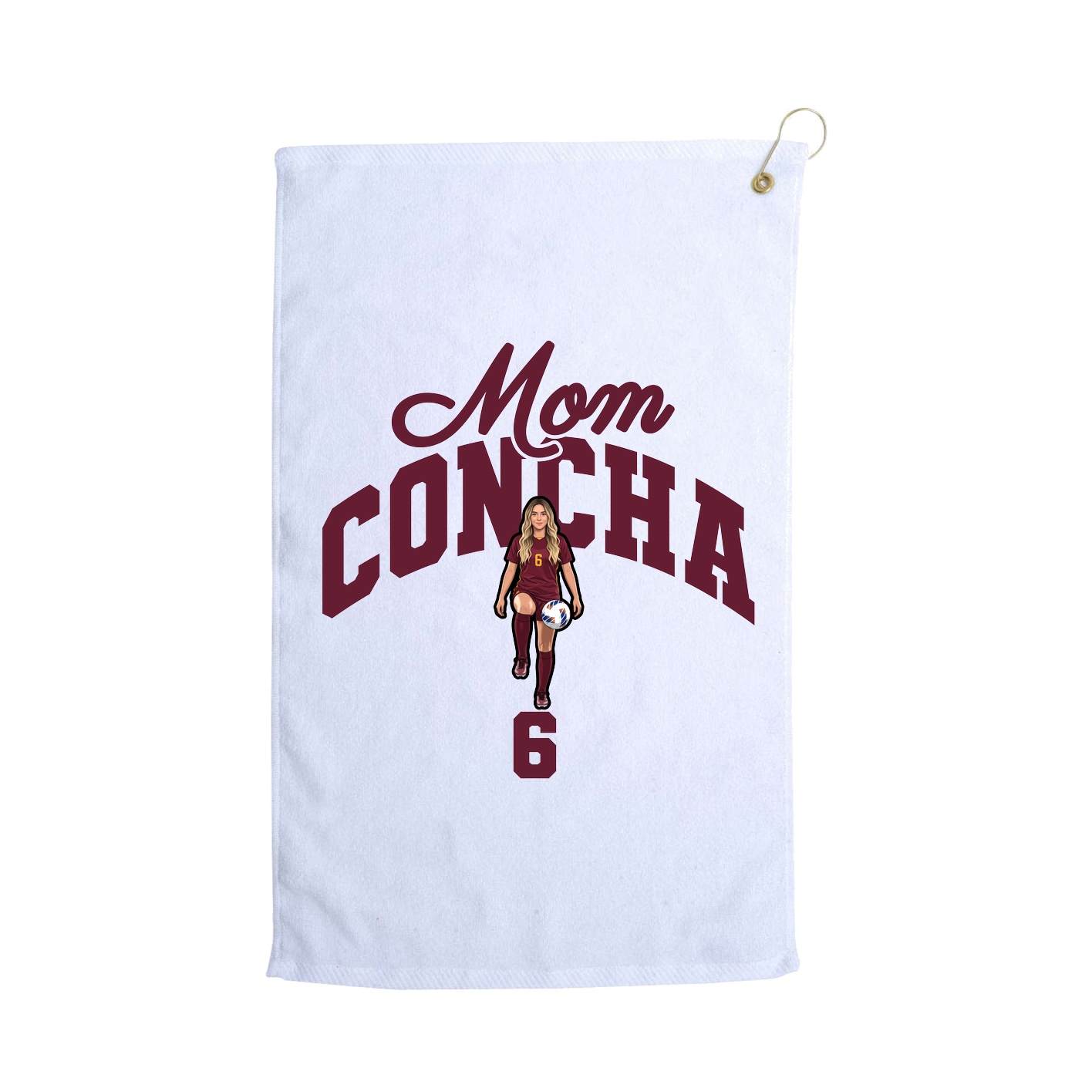 Golf Towel — Mothers Day Arch in White